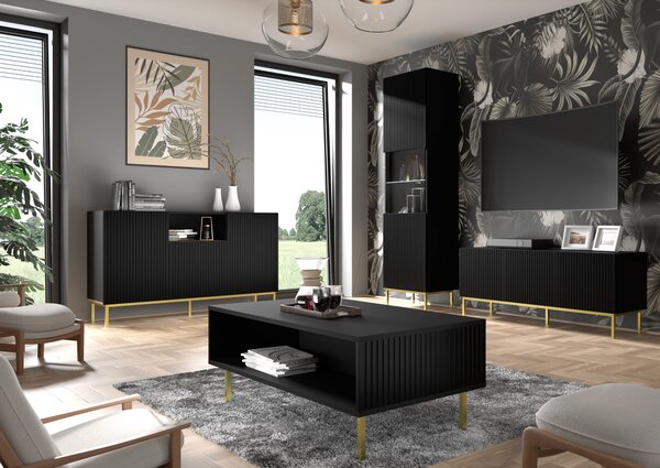 Vitrină 1DS Rowanna (Negru). 1125000