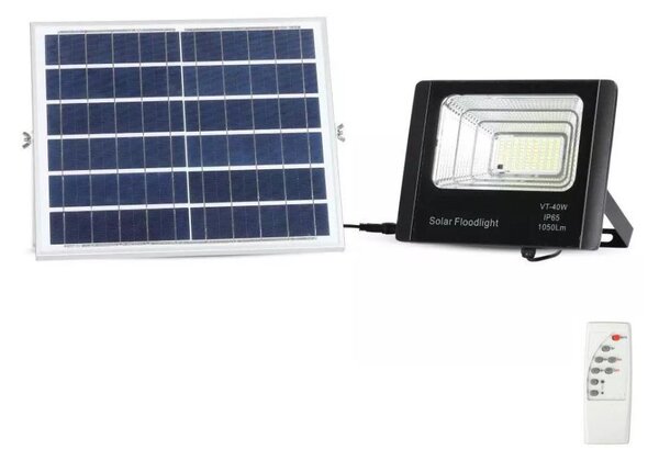 Proiector solar LED reglabil 16W/3,2V 4000K IP65 cu telecomandă