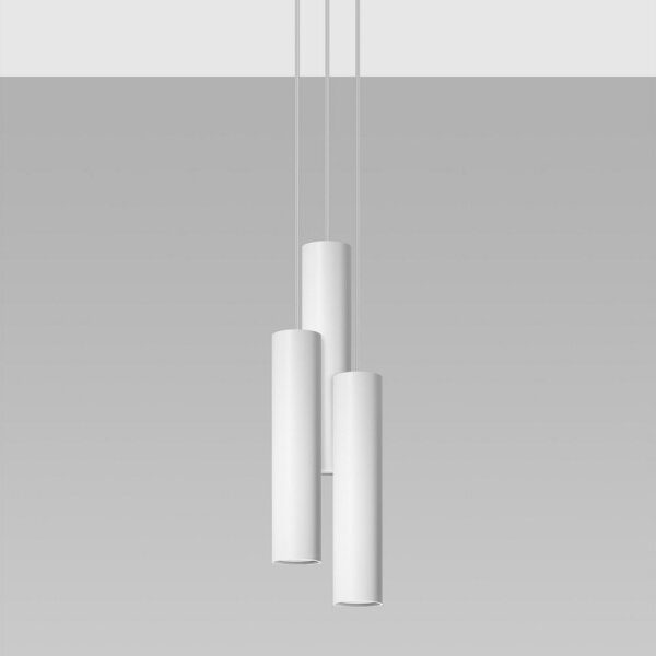 Lustră pe cablu LAGOS 3xGU10/40W/230V albă Sollux SL.1078