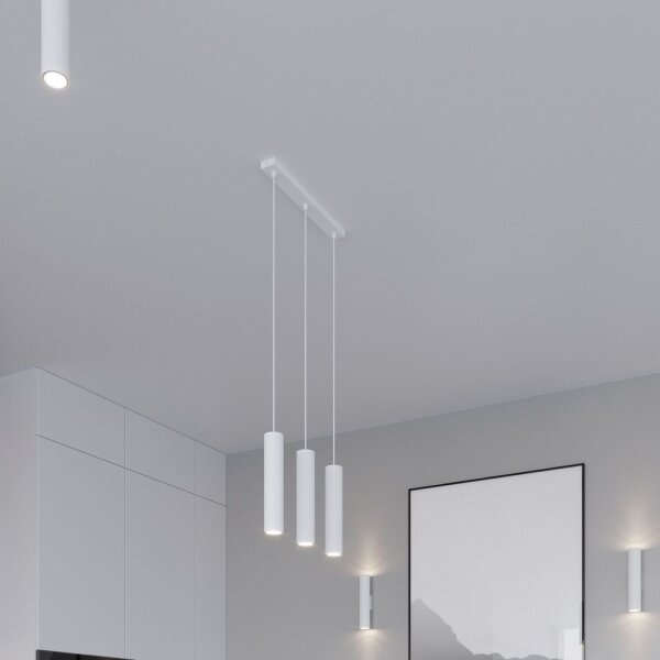 Lustră pe cablu LAGOS 3xGU10/40W/230V albă Sollux SL.1078
