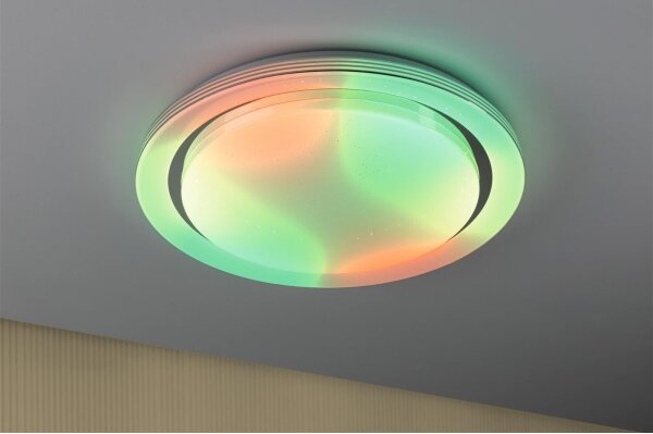Plafonieră dimabilă LED RGBW/38,5W RAINBOW 230V Paulmann 70547 + telecomandă