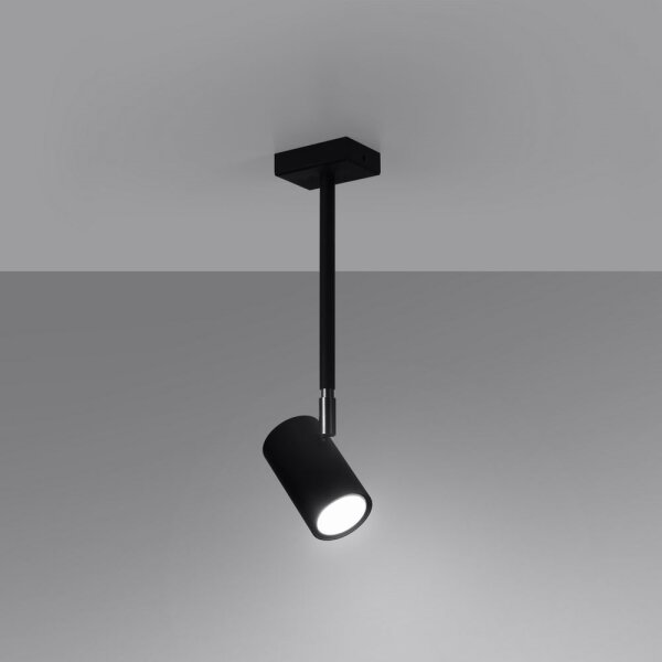 Lustră pe tijă NORANO 1xGU10/40W/230V neagră Sollux SL.1074