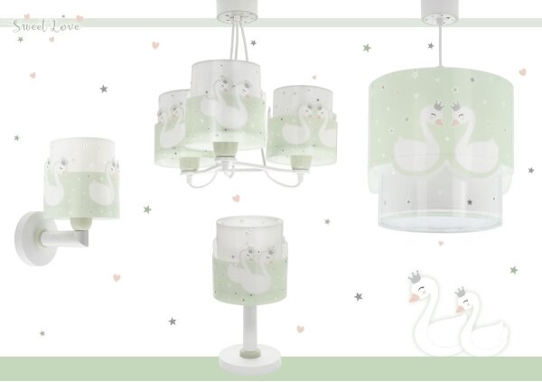 Lustră pentru copii SWEET LOVE 1xE27/60W/230V verde Dalber 61712H