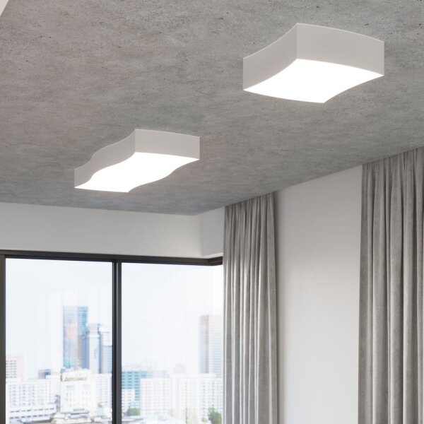 Plafonieră SQUARE 2xE27/60W/230V albă Sollux SL.1054