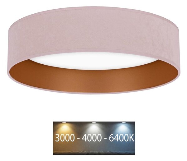 Plafonieră LED Brilagi VELVET LED/24W/230V 3000/4000/6400K roz/auriu