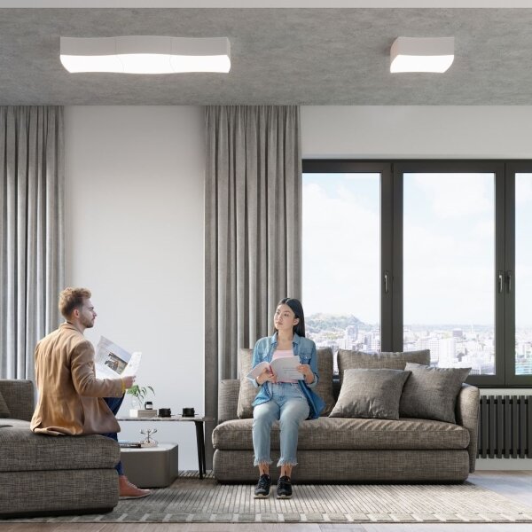 Plafonieră SQUARE 2xE27/60W/230V albă Sollux SL.1054
