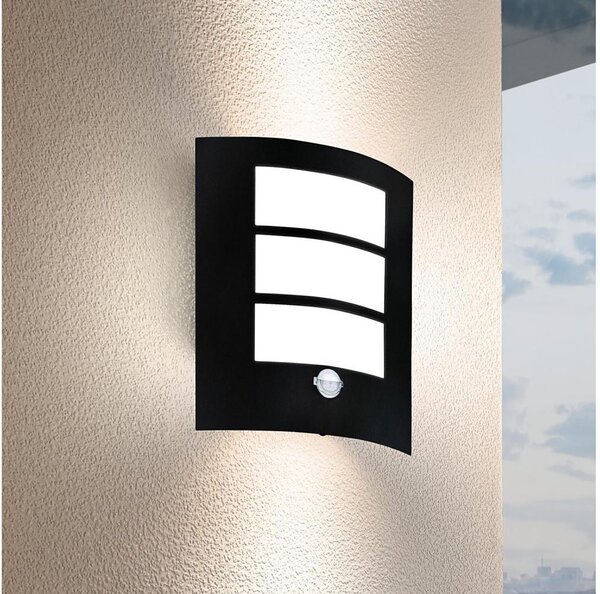 Aplică de exterior cu senzor CITY 1xE27/40W/230V IP44 Eglo 99568