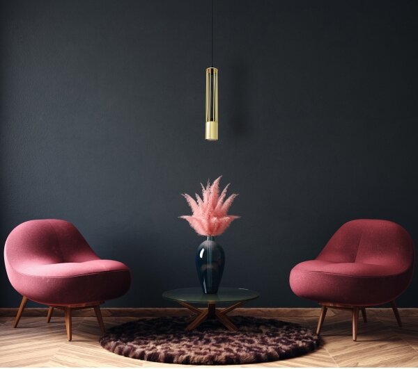 LED Lustră pe cablu BARS 1xGU10/4,8W/230V aurie