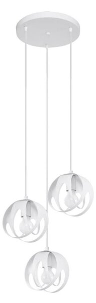 Lustră pe cablu TULOS 3xE27/60W/230V albă Sollux SL.1084