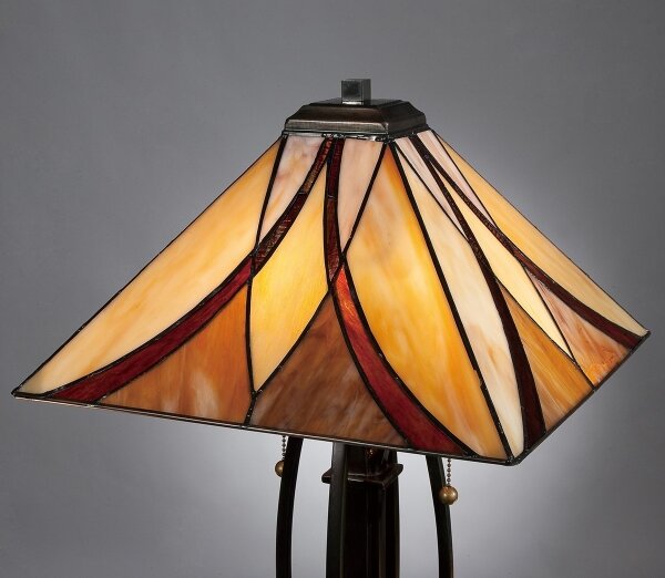 Elstead QZ-ASHEVILLE-TL - Lampă de masă Tiffany ASHEVILLE 2xE27/60W/230V