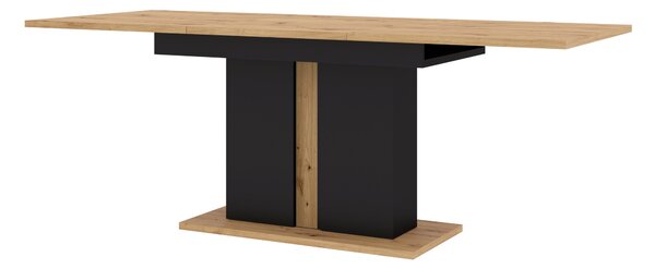 Masă de sufragerie Nulakka I (Stejar artisan + mat Negru) (pentru 6 până la 8 persoane). 1124855