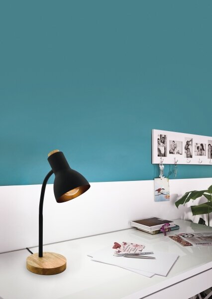 Lampă de masă VERADAL 1xE27/40W/230V neagră Eglo 98831