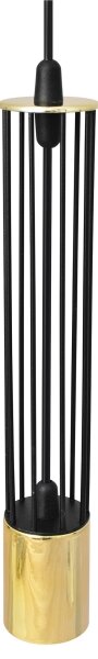 LED Lustră pe cablu BARS 3xGU10/4,8W/230V neagră/aurie