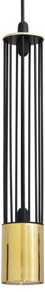 LED Lustră pe cablu BARS 1xGU10/4,8W/230V neagră/aurie