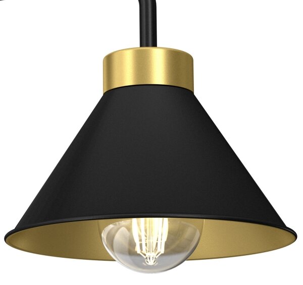 Lampă de perete DEMET 1xE27/60W/230V neagră/aurie