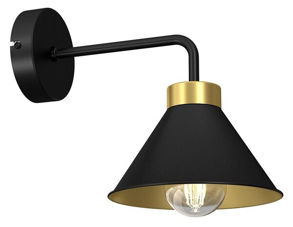 Lampă de perete DEMET 1xE27/60W/230V neagră/aurie