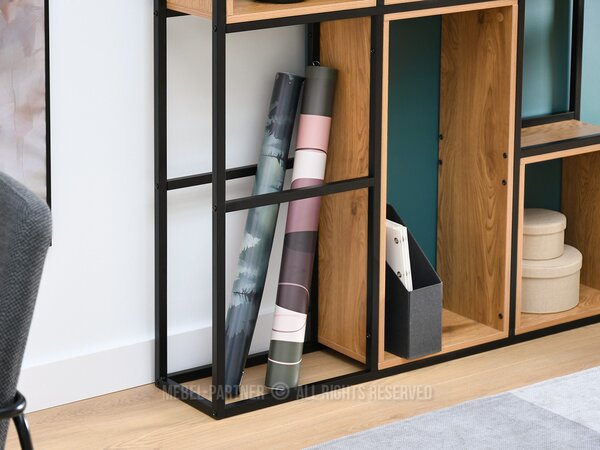 Raft Julia (stejar + negru). Promo -14%. 1111367