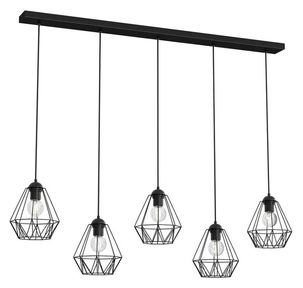 Lustră pe cablu BERGEN 5xE27/60W/230V neagră