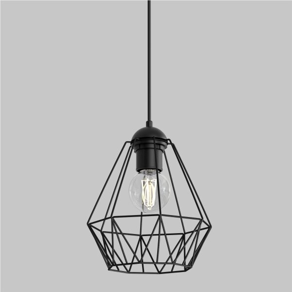 Lustră pe cablu BERGEN 1xE27/60W/230V neagră
