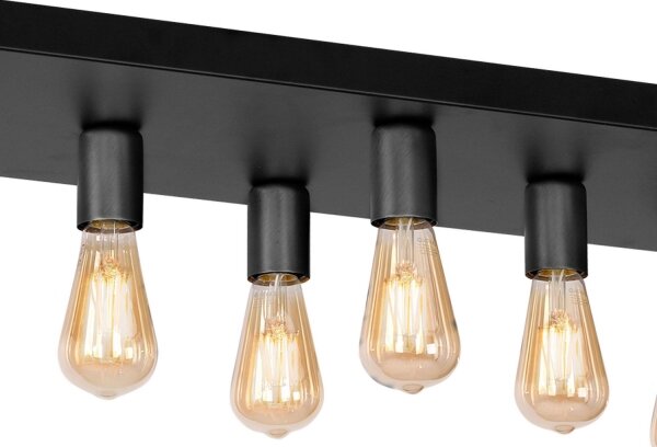 Plafonieră FILO 11xE27/60W/230V neagră