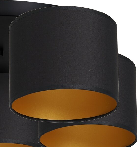 Lustră aplicată ARDEN 5xE27/60W/230V negru/auriu