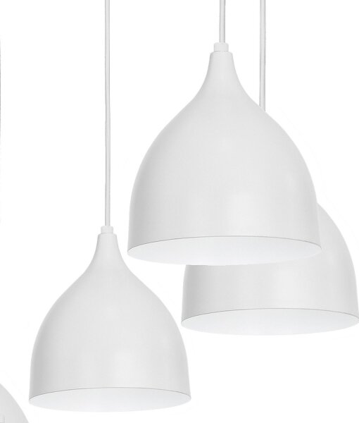 Lustră pe cablu NOAK 5xE27/60W/230V albă