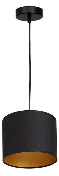 Lustră pe cablu ARDEN 1xE27/60W/230V diametru 18 cm neagră/aurie
