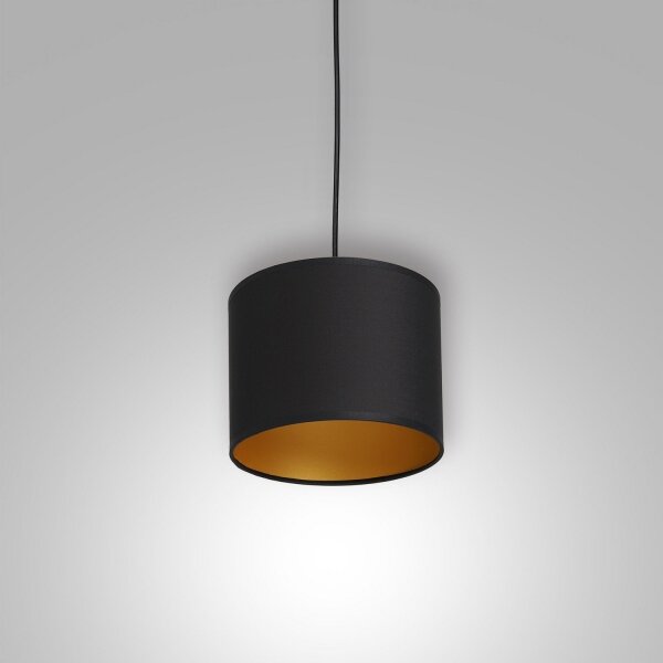 Lustră pe cablu ARDEN 1xE27/60W/230V diametru 18 cm neagră/aurie