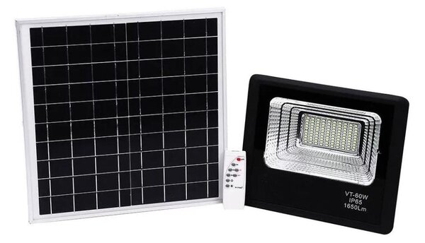 Reflector solar LED reglabil 20W 6,4V 4000K IP65 cu telecomandă