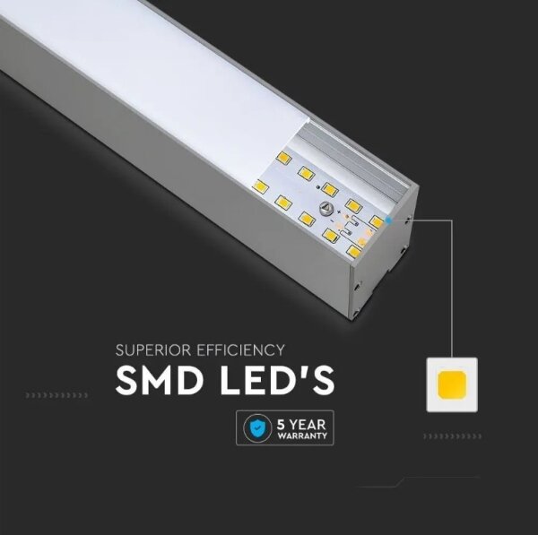 Lustră LED pe cablu SAMSUNG CHIP LED/40W/230V 4000K argintie