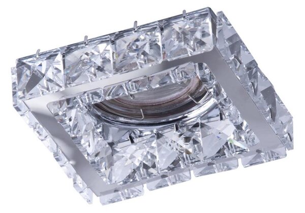 Plafonieră încastrată ESTER 1xGU10/50W/230V pătrată crom mat Azzardo AZ4410