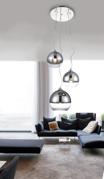 Lustră pe cablu BALL 3xE27/40W/230V Azzardo AZ4751
