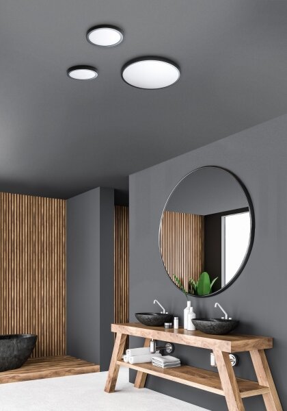 Plafonieră LED MALTA LED/24W/230V d. 30 cm neagră Azzardo AZ4243