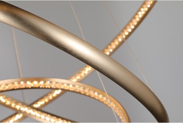 Lustră LED pe cablu BRIGHTON LED/55W/230V aurie Azzardo AZ4429