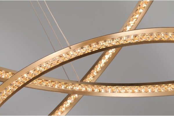 Lustră LED pe cablu BRIGHTON LED/55W/230V aurie Azzardo AZ4429