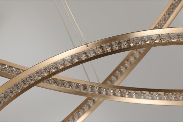 Lustră LED pe cablu BRIGHTON LED/55W/230V aurie Azzardo AZ4429