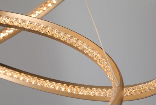 Lustră LED pe cablu BRIGHTON LED/55W/230V aurie Azzardo AZ4429
