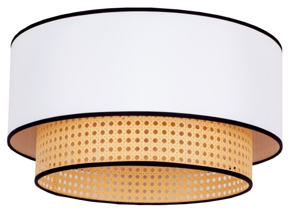 Plafonieră Duolla BOHO 1xE27/15W/230V d. 45 cm alb/ratan