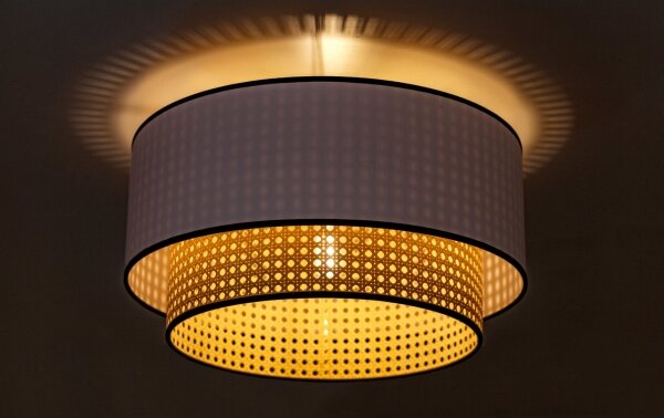Plafonieră Duolla BOHO 1xE27/15W/230V d. 45 cm alb/ratan