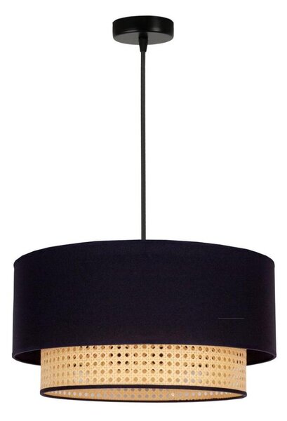 Lustră pe cablu Duolla BOHO 1xE27/15W/230V d. 45 cm negru/ratan