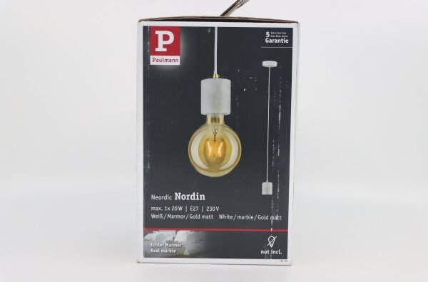 Lustră pe cablu 1xE27/20W NORDIN 230V Paulmann 79750