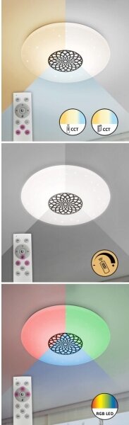 Plafonieră LED RGB dimabilă Rabalux 5365 OPHELIA LED/40W/230V Wi-Fi + telecomandă