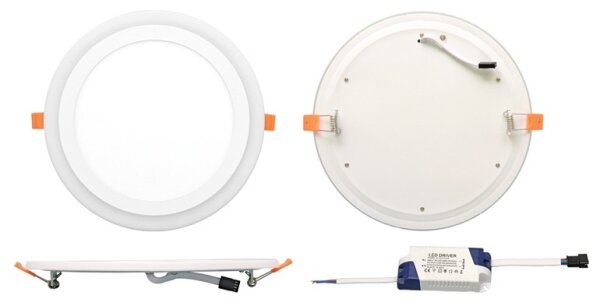 LED Lampă încastrată DUO LED/6W/230V + LED/3W