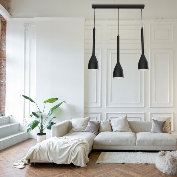 Lustră pe cablu ISTAPPAR 3xE27/60W/230V neagră