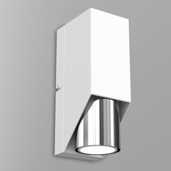 Aplică WALL 1xGU10/8W/230V albă/crom lucios