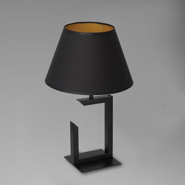 Lampă de masă 1xE27/60W/230V 45 cm neagră/aurie
