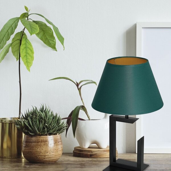 Lampă de masă 1xE27/60W/230V 45 cm verde/aurie
