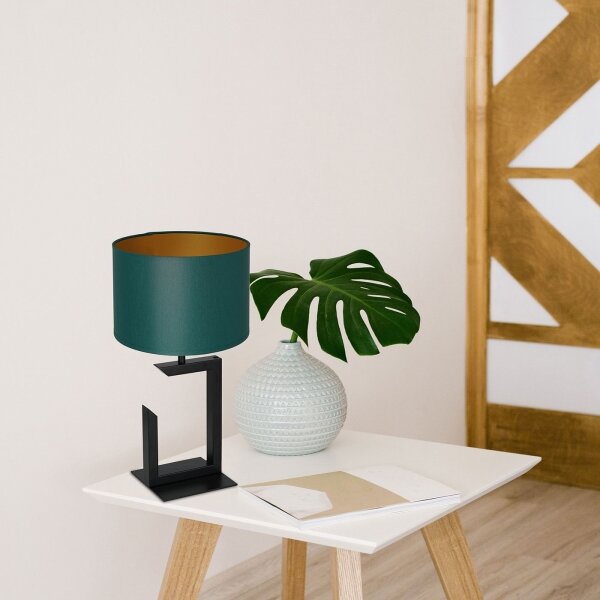 Lampă de masă 1xE27/60W/230V 45 cm verde/aurie