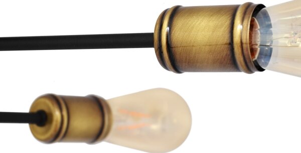 Lustră aplicată CAMBRIDGE 6xE27/20W/230V neagră/aurie