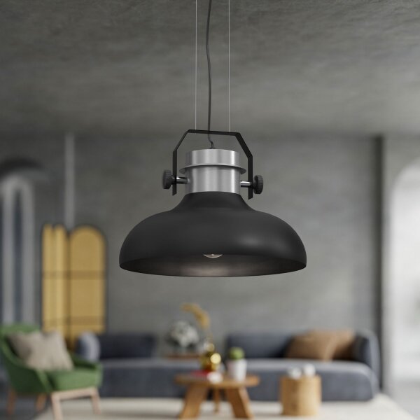 Lustră pe cablu HELSING 1xE27/60W/230V crom mat